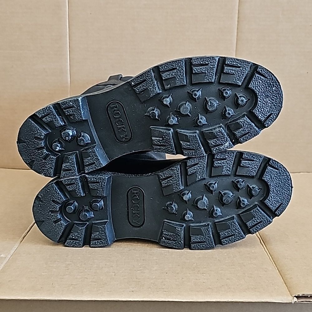 Rocky Warden Pull-On Wellington Black Work Western Boots Mens Size 11 MW - Picture 5 of 9